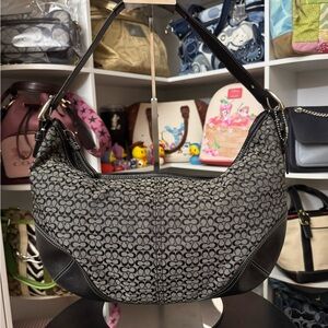 Coach Vintage Black SoHo Signature Hobo Bag